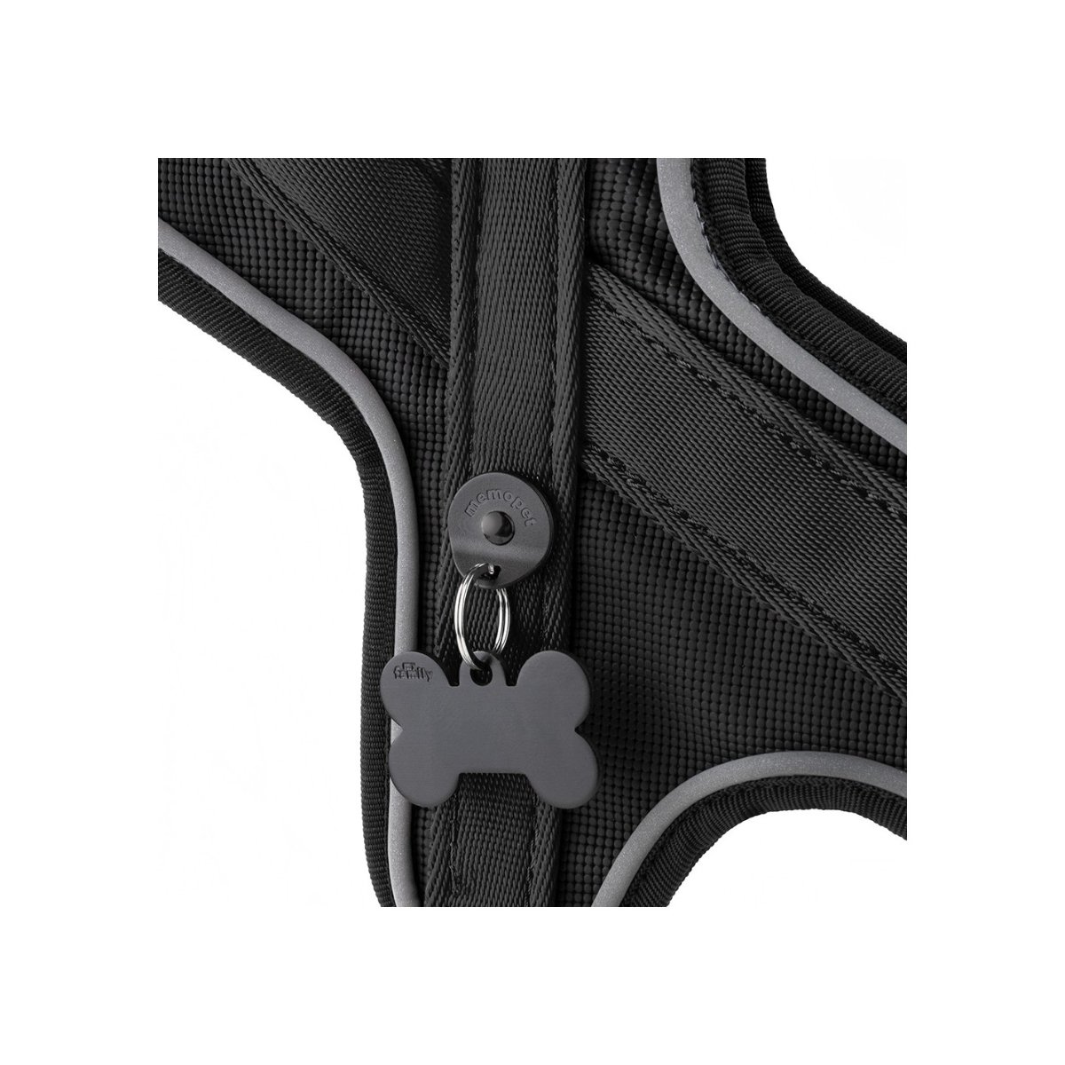 MYFAMILY Memopet, ham câini MYFAMILY Memopet, ham cu NFC câini, textil, S, 35-45cm, negru - poza 5