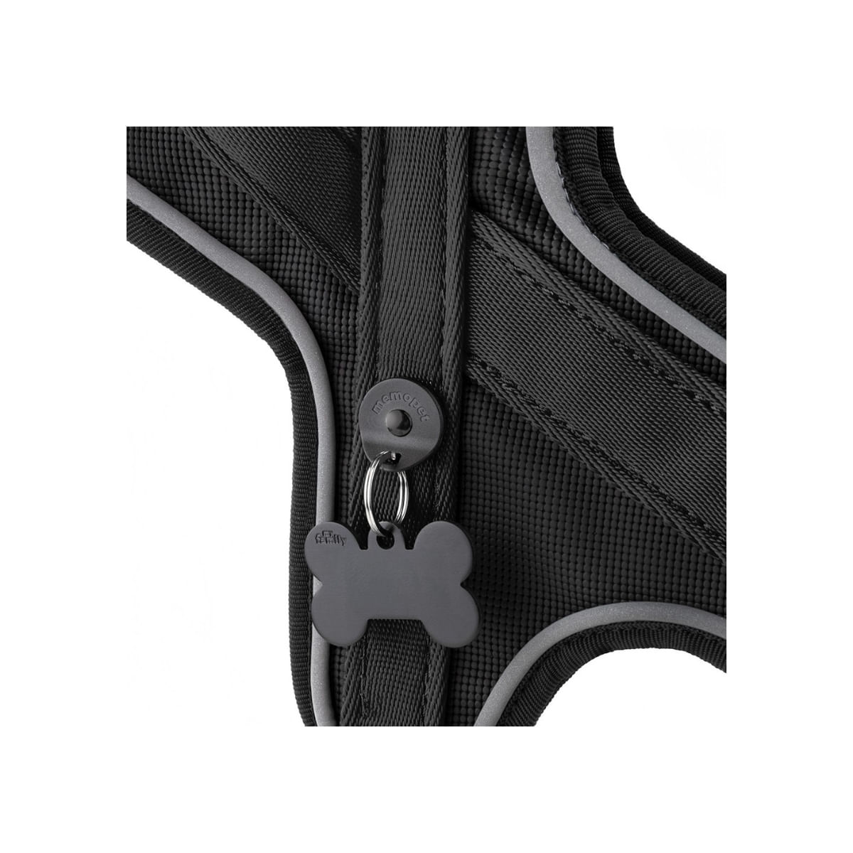 MYFAMILY Memopet, ham câini MYFAMILY Memopet, ham cu NFC câini, textil, S-M, 40-50cmcm, negru - poza 3
