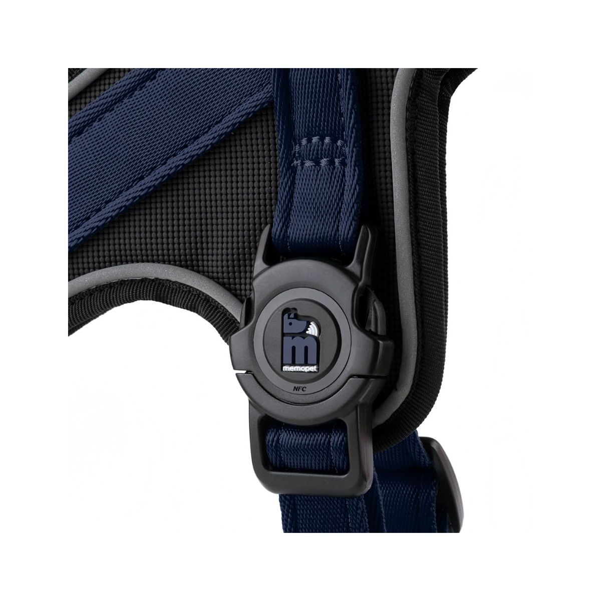 MYFAMILY Memopet, ham câini MYFAMILY Memopet, ham cu NFC câini, textil, XS, 30-35cm, albastru închis - poza 3