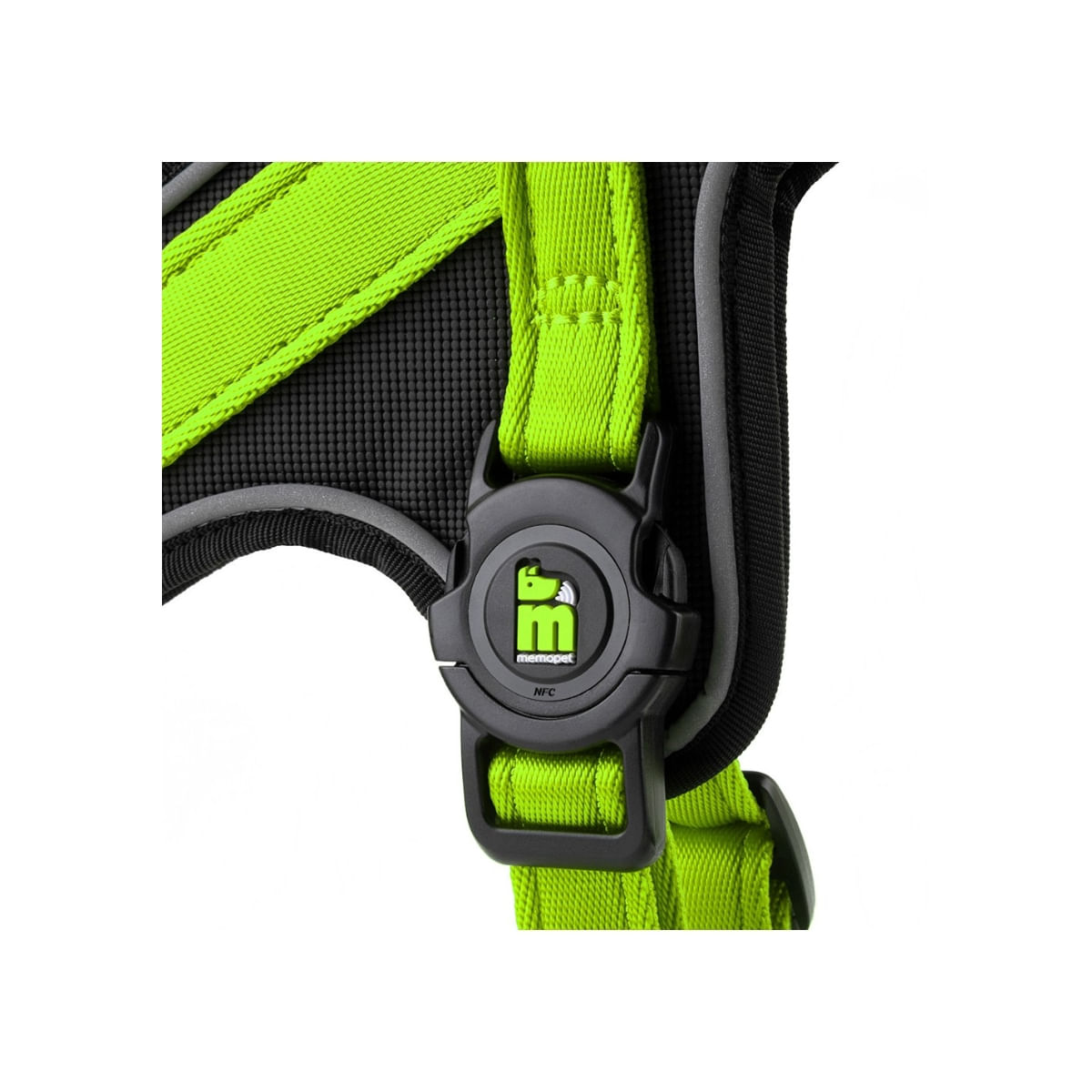 MYFAMILY Memopet, ham câini MYFAMILY Memopet, ham cu NFC câini, textil, XS, 30-35cm, verde - poza 3