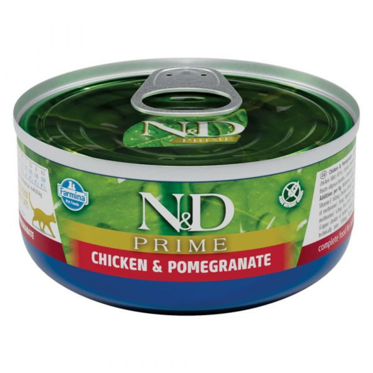 N&D Prime, Pui și Rodie, conservă hrană umedă fără cereale pisici, (în sos), 70g - poza 1
