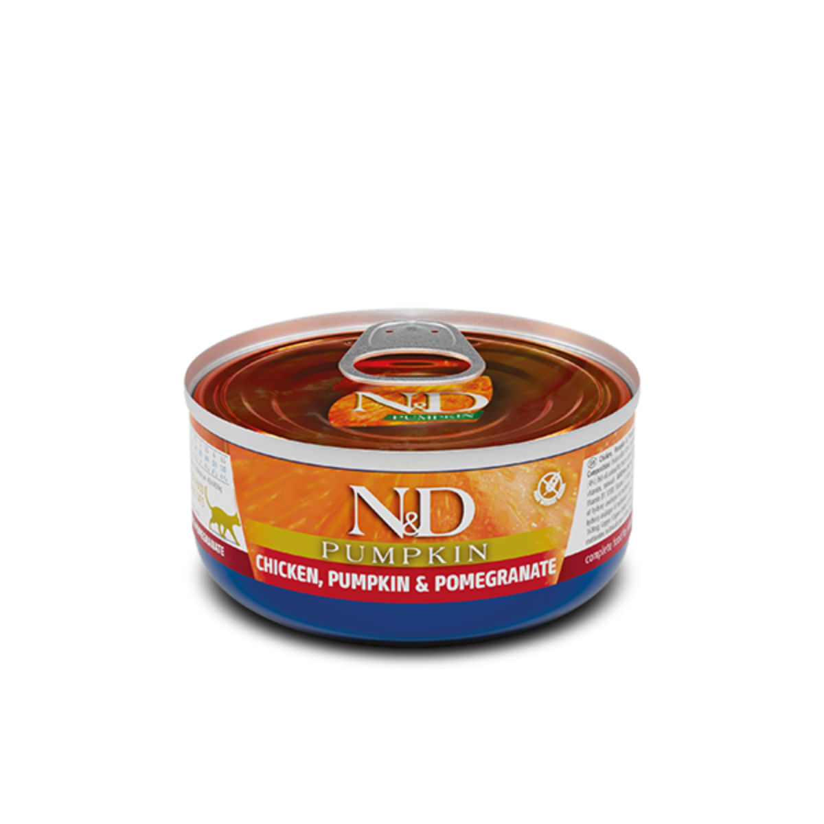 N&D Pumpkin, Pui și dovleac, conservă hrană umedă fără cereale pisici, (în aspic), 70g - poza 1