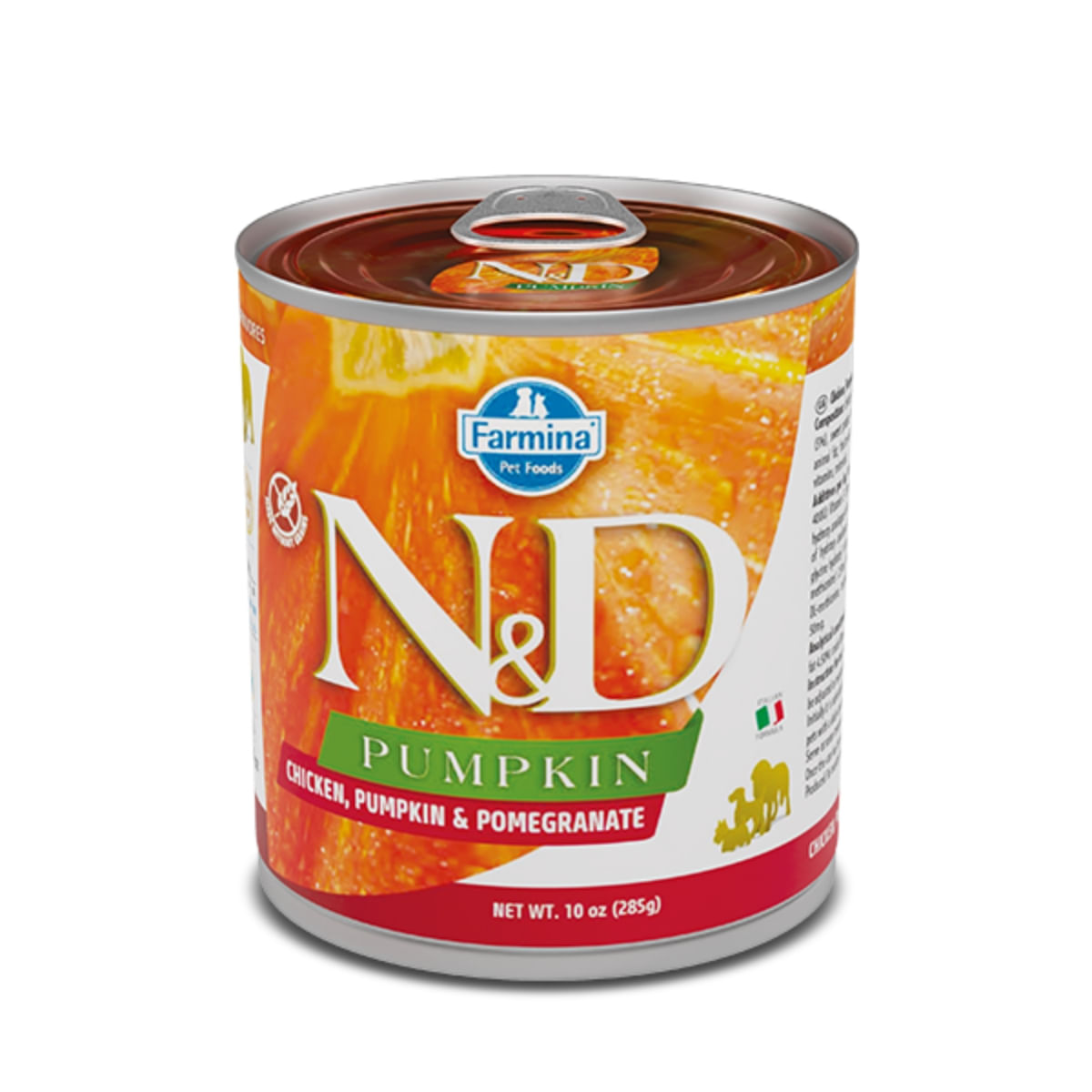 N&D Pumpkin, XS-XL, Pui și dovleac, conservă hrană umedă fără cereale câini, (în sos), 285g - poza 2