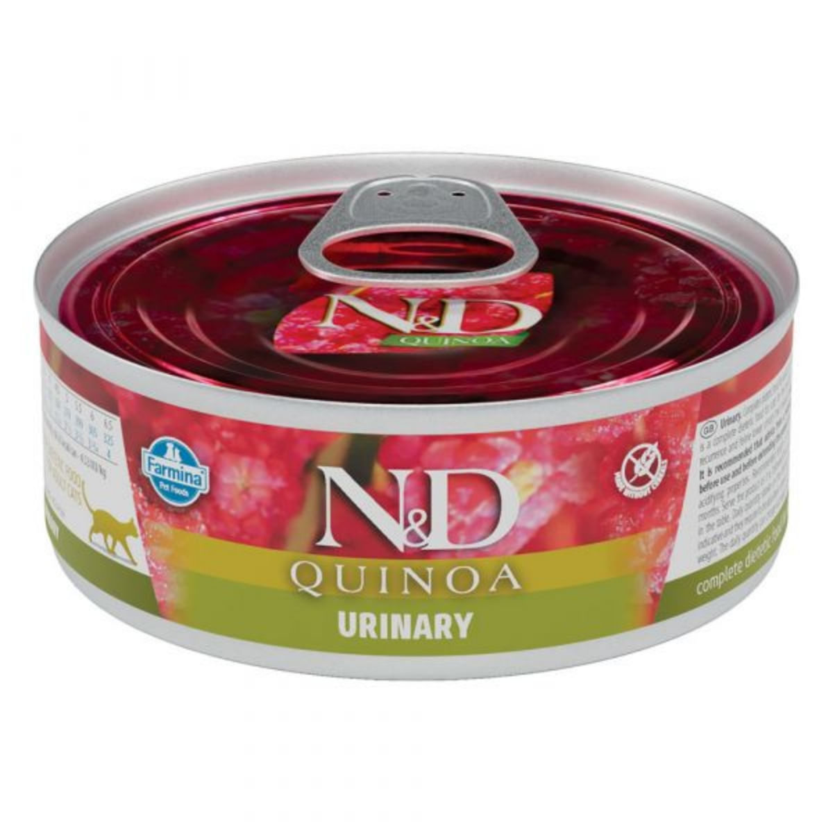 N&D Quinoa Adult Urinary, Rață, conservă hrană umedă fără cereale pisici, sistem urinar, (în sos), 80g - poza 1