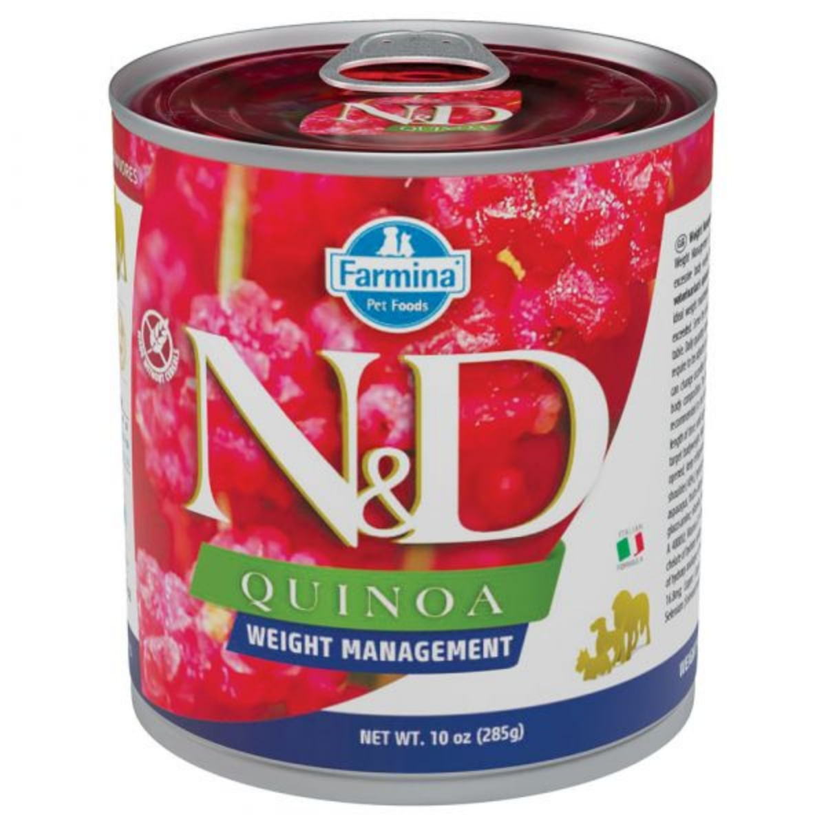 N&D Quinoa Controlul Greutatii, XS-XL, Miel și Hering, conservă hrană umedă fără cereale câini, obezitate, (în sos), 285g - poza 2