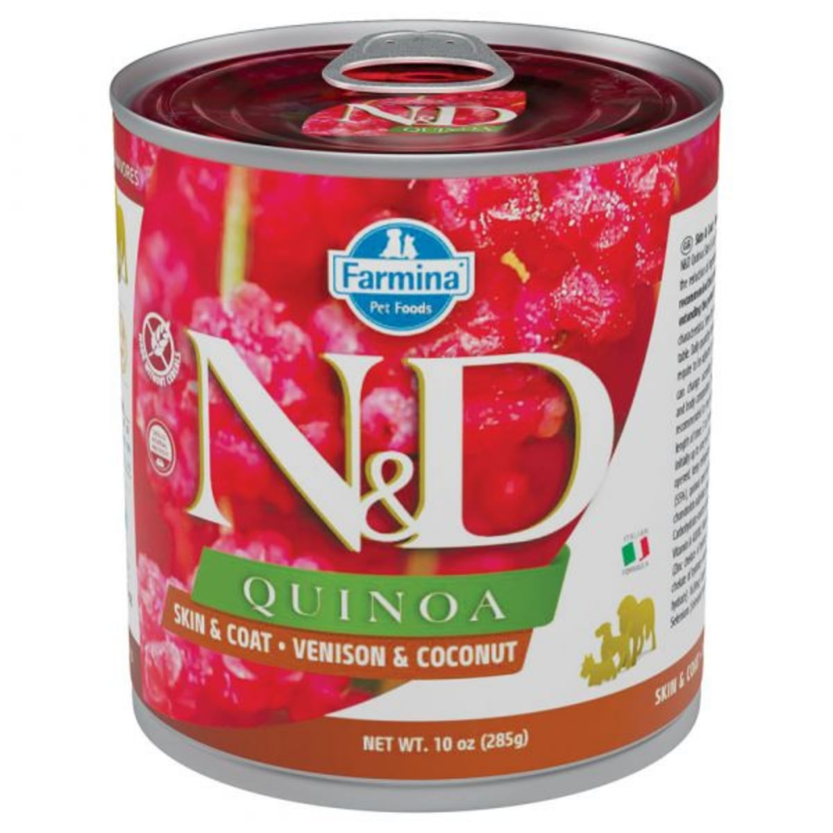N&D Quinoa, XS-XL, Vânat și Cocos, conservă hrană umedă fără cereale câini, (în sos), 285g - poza 2