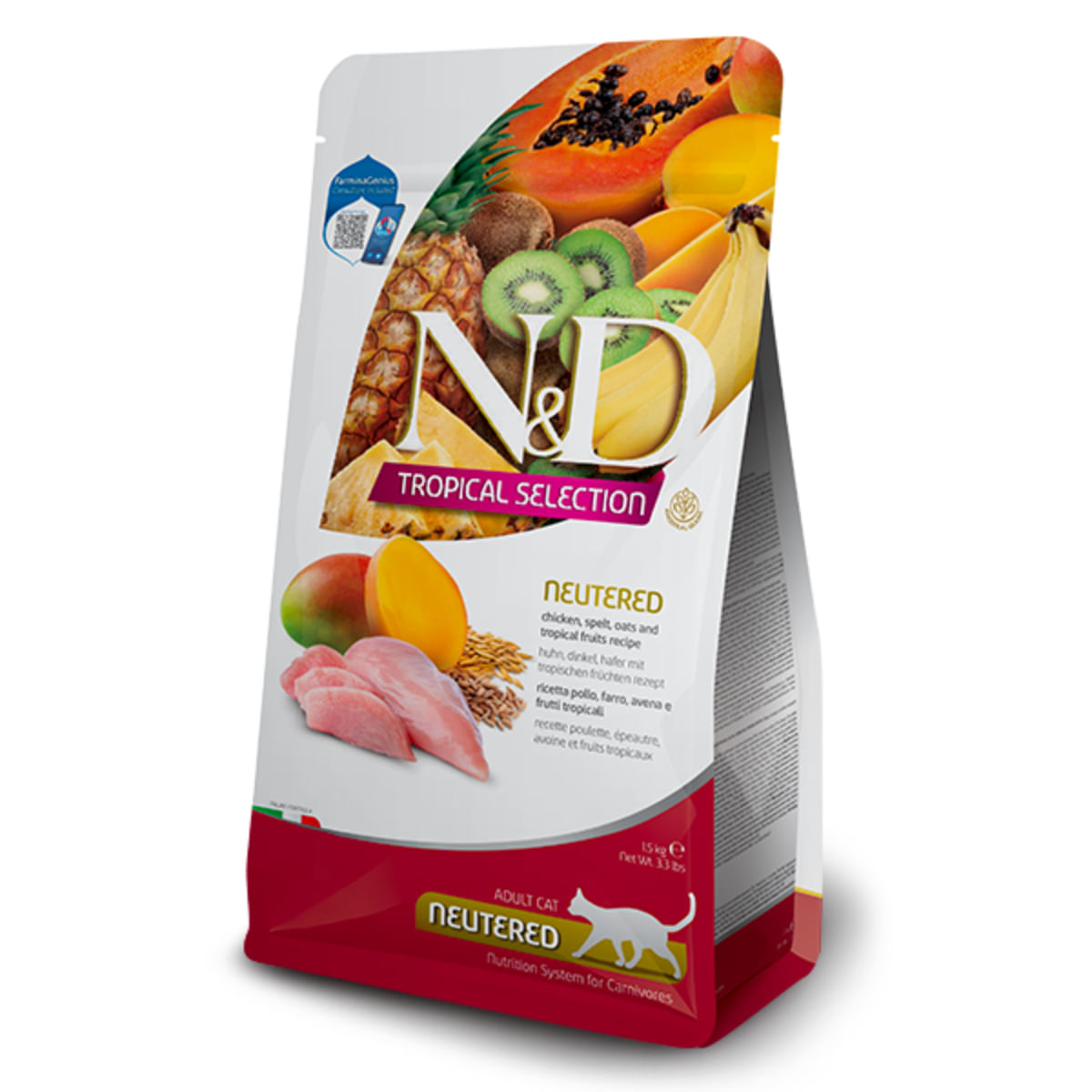 N&D Tropical Selection Neutered, Pui, hrană uscată conținut redus cereale pisici sterilizate, 10kg - poza 2