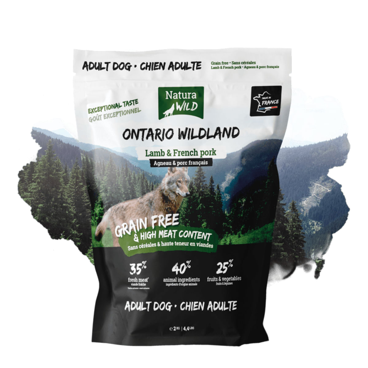 NATURA WILD Ontario Wildland, XS-XL, Miel și Fructe, hrană uscată fără cereale câini, 12kg - poza 2