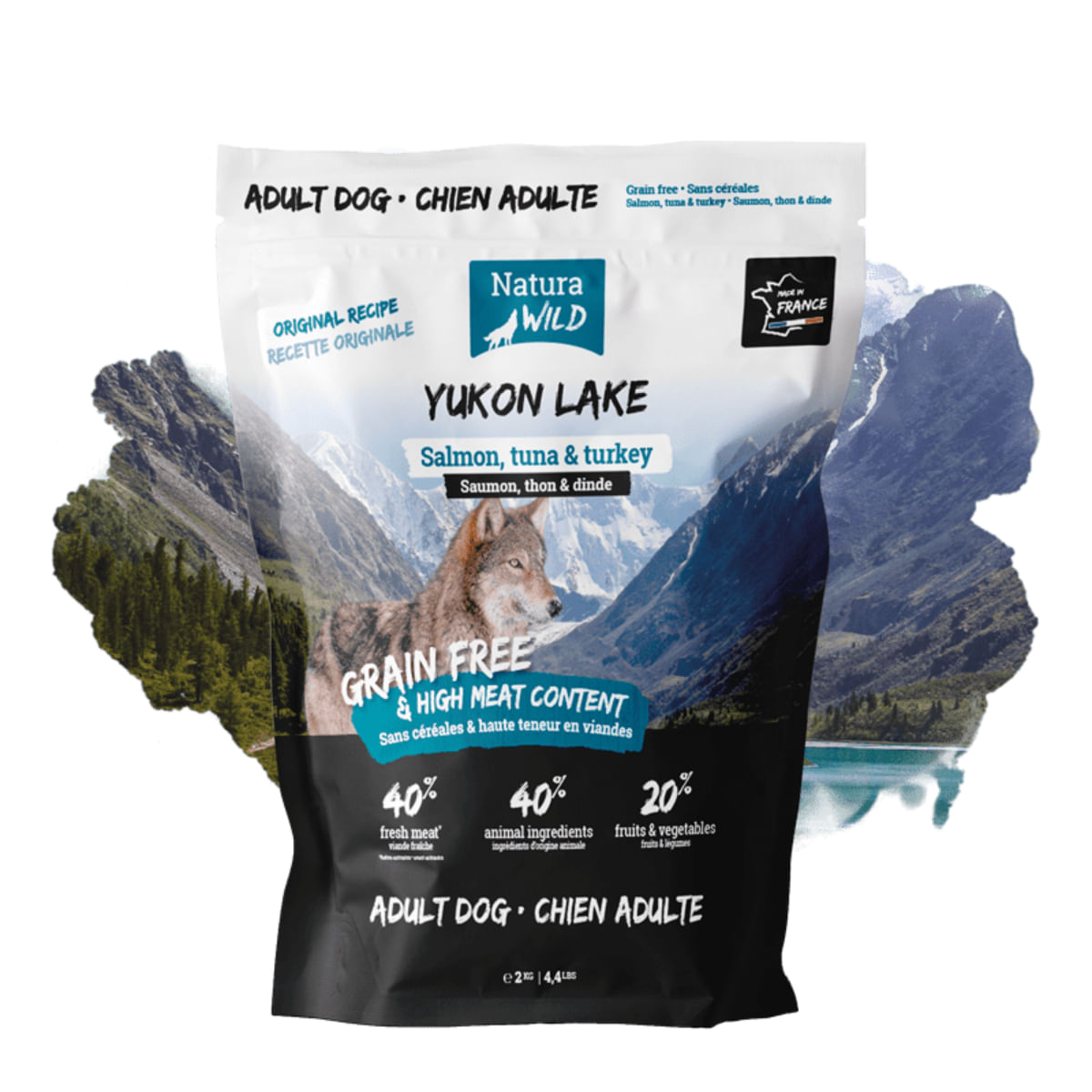 NATURA WILD Yukon Lake, XS-XL, Somon și Curcan, hrană uscată fără cereale câini, 12kg - poza 2