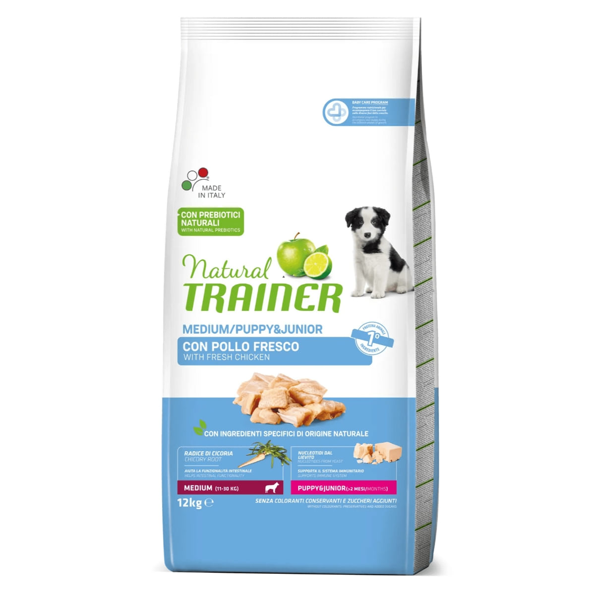 NATURAL TRAINER Medium Puppy&Junior, M-XL, Pui, hrană uscată câini junior, 12kg - poza 2