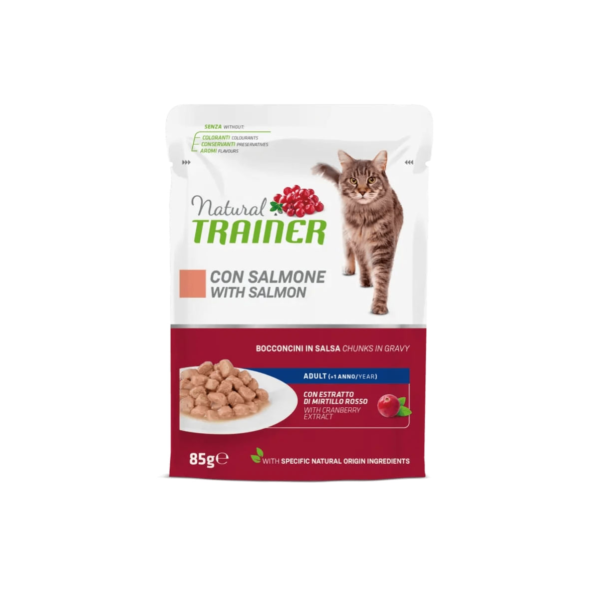NATURAL TRAINER, Somon, plic hrană umedă pisici, (în sos), 85g - poza 2