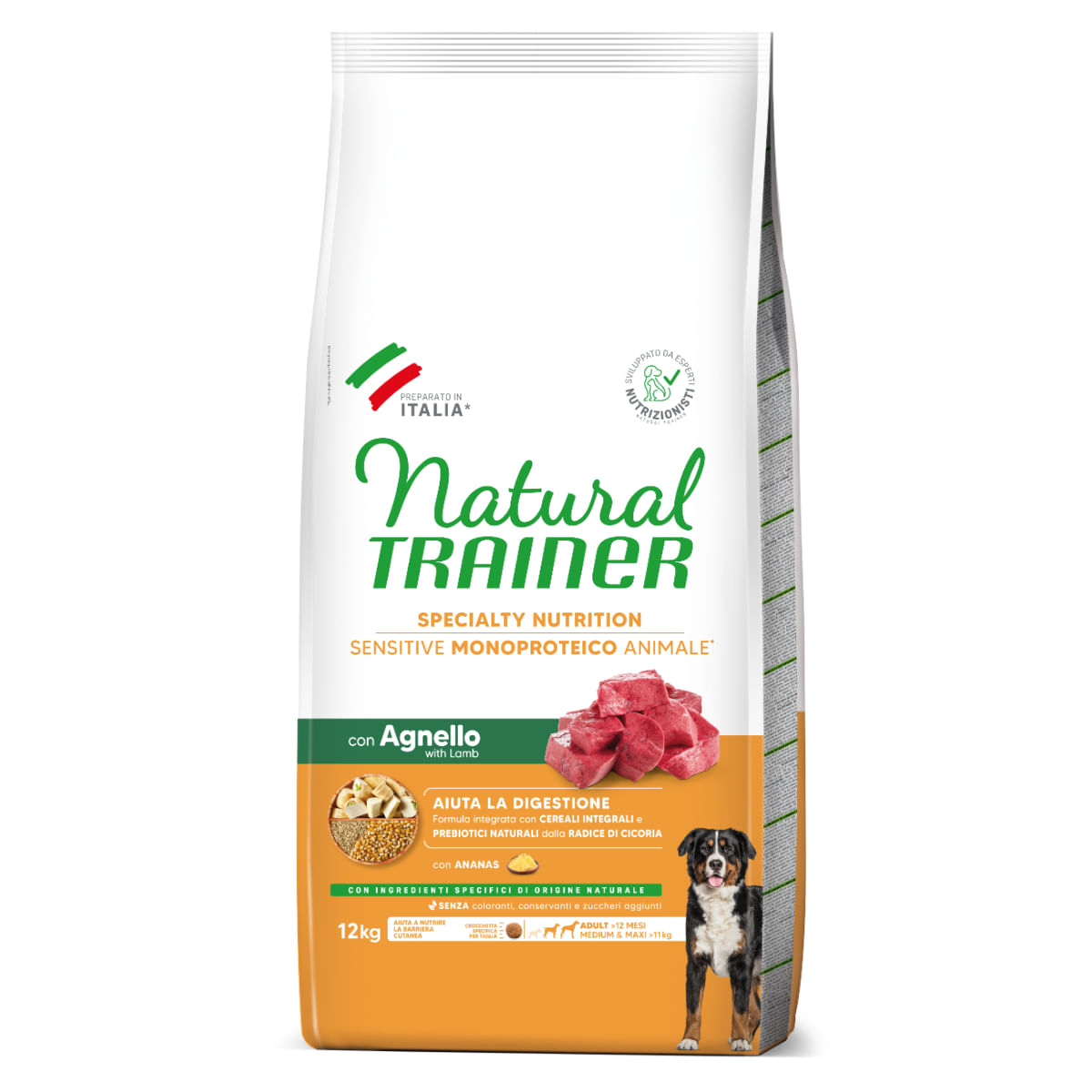 NATURAL TRAINER Speciality Nutrition Sensitive, M-XL, Miel, hrană uscată monoproteică câini, sistem digestiv, 12kg - poza 3