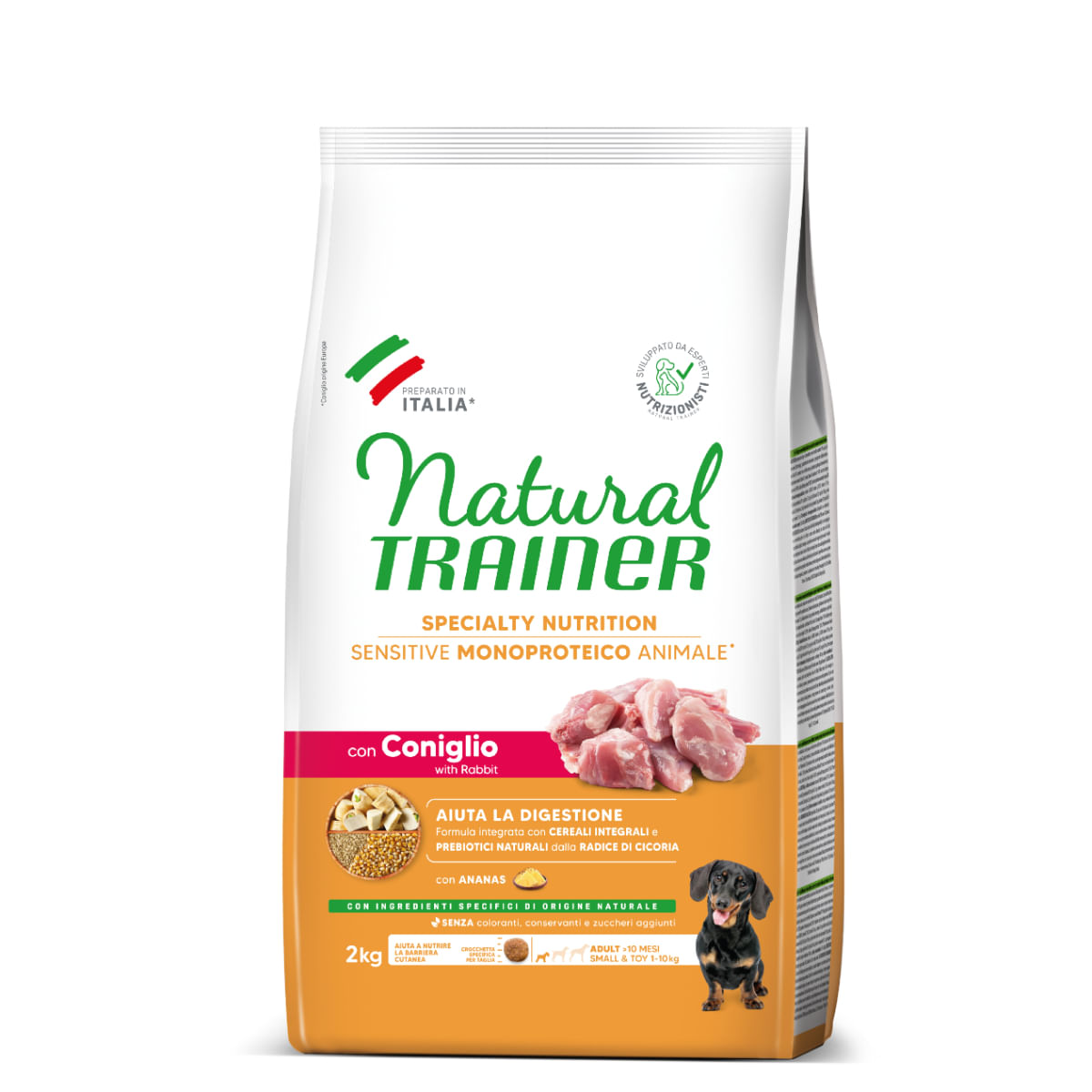 NATURAL TRAINER Speciality Nutrition Sensitive, XS-S, Iepure, hrană uscată monoproteică câini, sistem digestiv, 2kg - poza 1