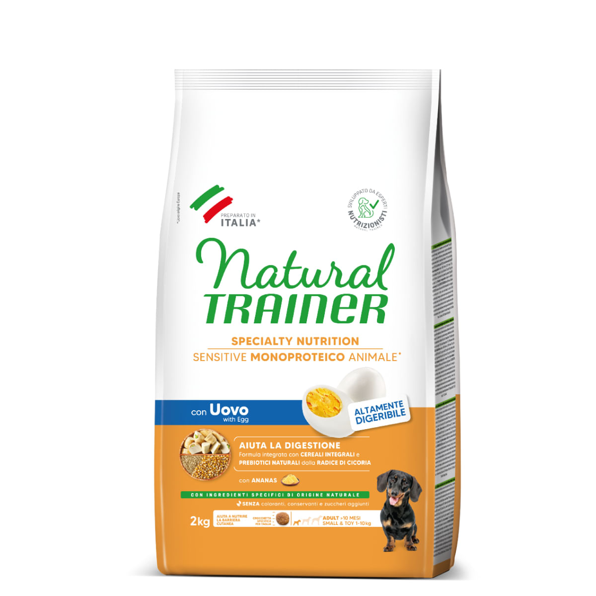 NATURAL TRAINER Speciality Nutrition Sensitive, XS-S, Ou, hrană uscată monoproteică câini, sistem digestiv, 2kg - poza 3