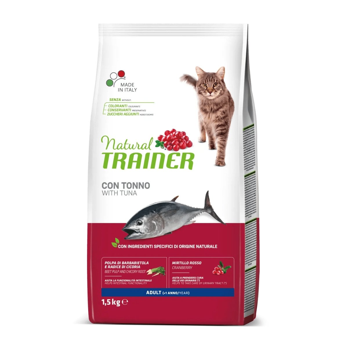 NATURAL TRAINER, Ton, hrană uscată pisici, 1.5kg - poza 1