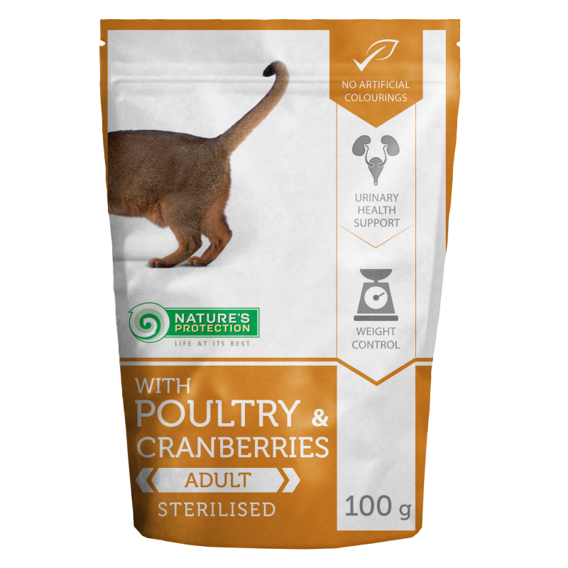 Nature's Protection Cat Sterilized Poultry & Cranberries, 100 g