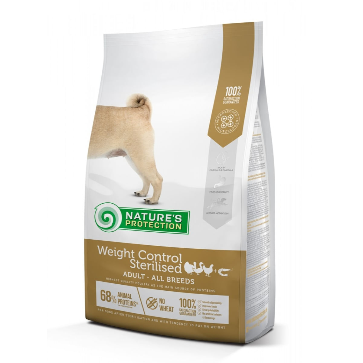 NATURES PROTECTION Adult Weight Control Sterilised, Pasăre cu Krill, hrană uscată câini, controlul greutății, 12kg - poza 2