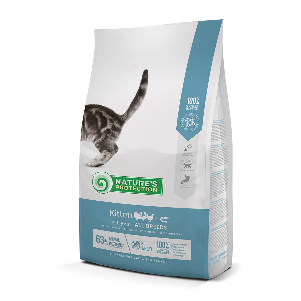 NATURES PROTECTION Kitten, Pasăre cu Krill, hrană uscată pisici junior, 7kg - poza 1