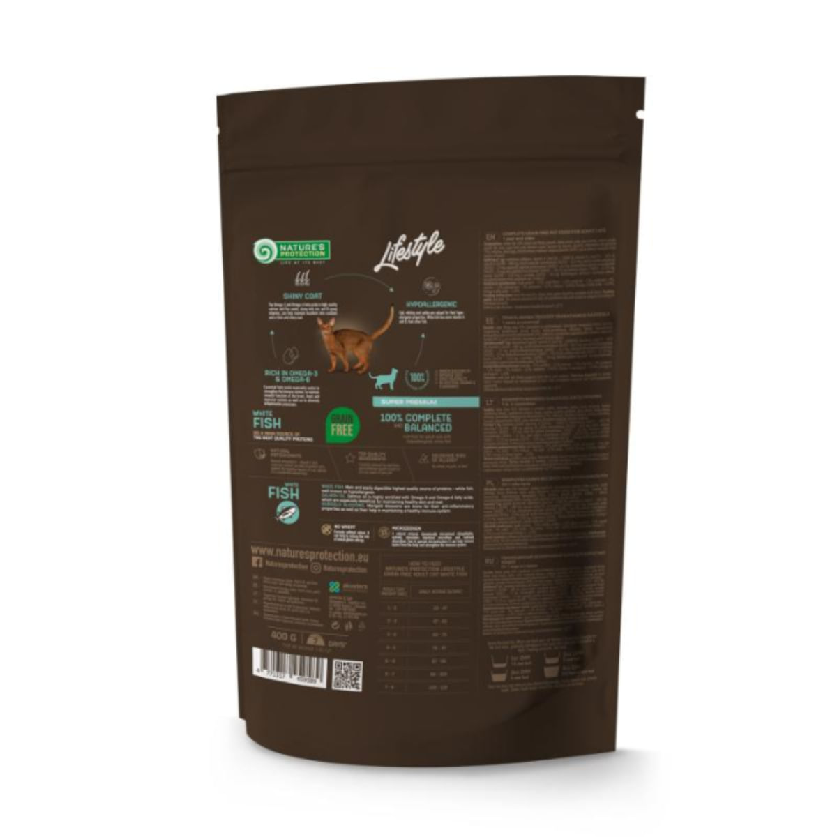 NATURES PROTECTION Lifestyle, Pește alb, hrană uscată fără cereale pisici, 7kg - poza 3
