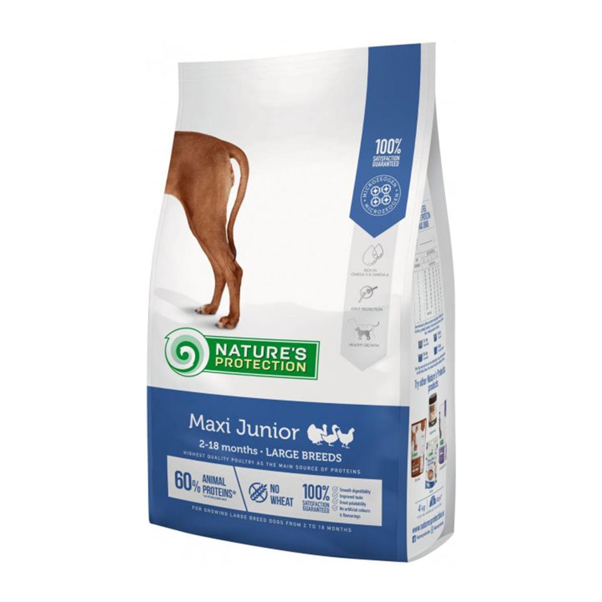 NATURES PROTECTION Maxi Junior, Pasăre, hrană uscată câini juniori, 12kg - poza 1