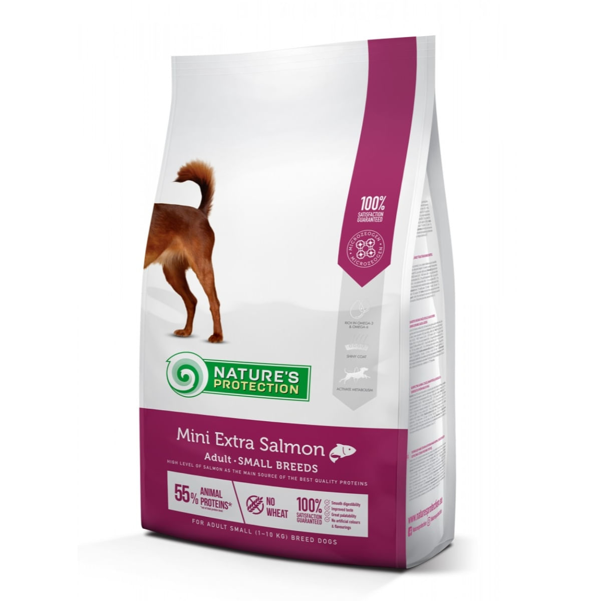 NATURES PROTECTION Mini Adult Extra Salmon, Somon, hrană uscată câini, 7.5kg - poza 2