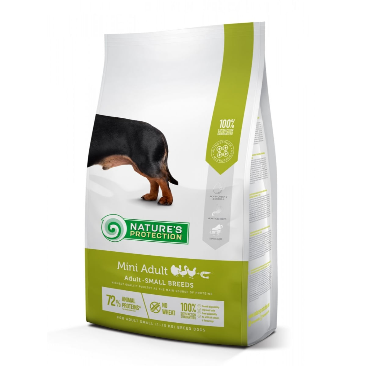 NATURES PROTECTION Mini Adult, Pasăre cu Krill, hrană uscată câini, 7.5kg - poza 1