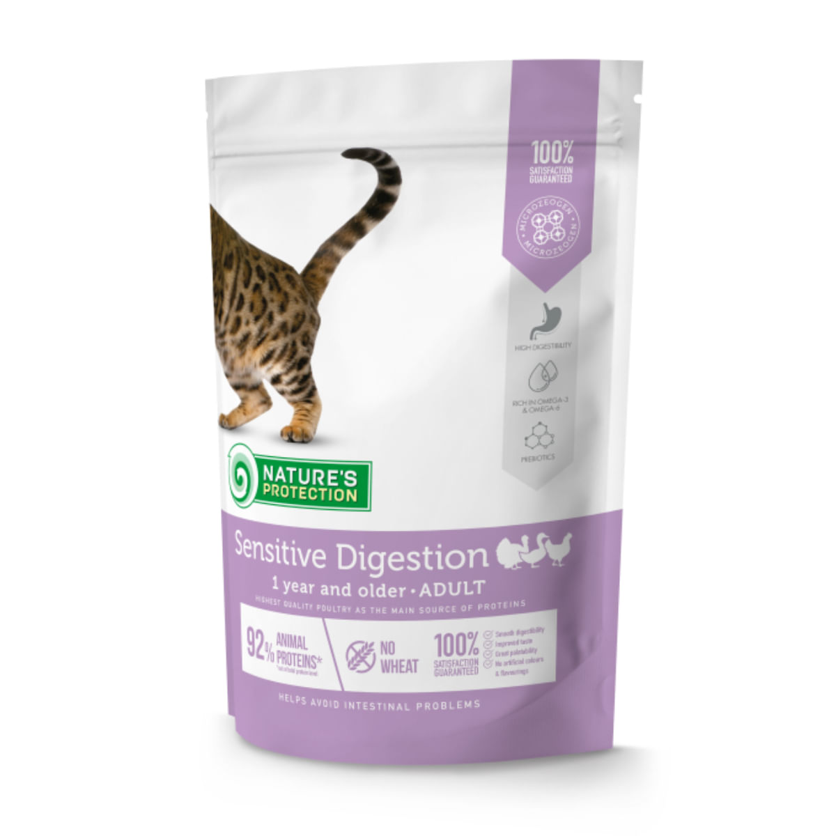 NATURES PROTECTION Sensitive Digestion, Pui, hrană uscată pisici, sistem digestiv, 7kg - poza 2