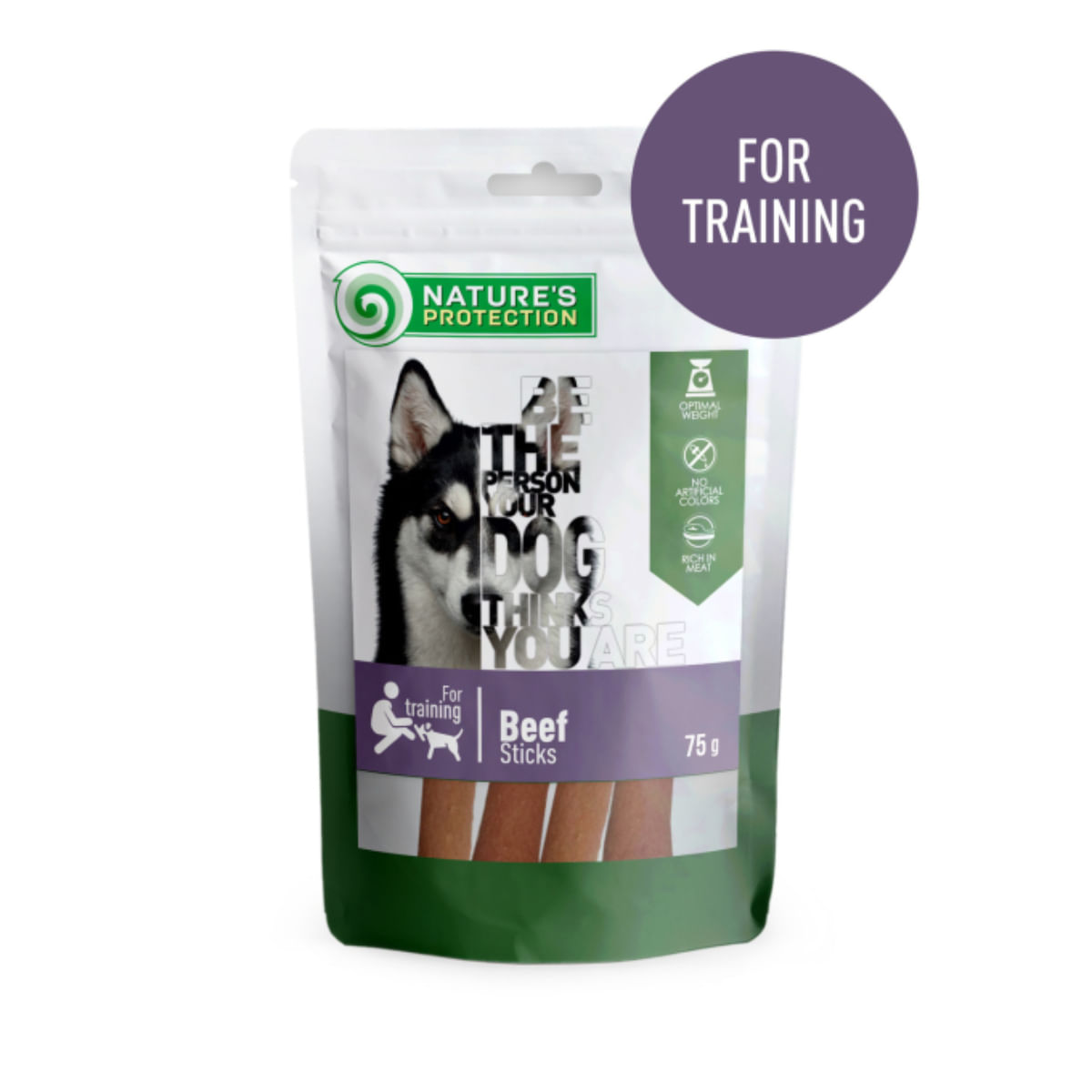 NATURES PROTECTION Sticks, XS-XL, Vită, cutie recompense câini, 75g - poza 4