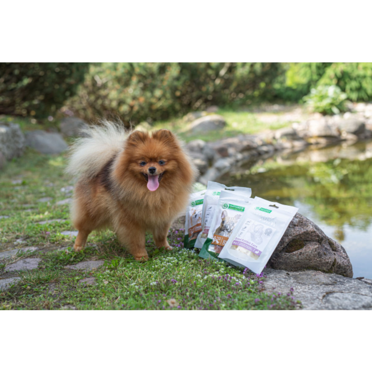 NATURES PROTECTION Superior Care Rabbit Ears, XS-XL, Iepure și Rață, punguță recompense câini, 75g - poza 5