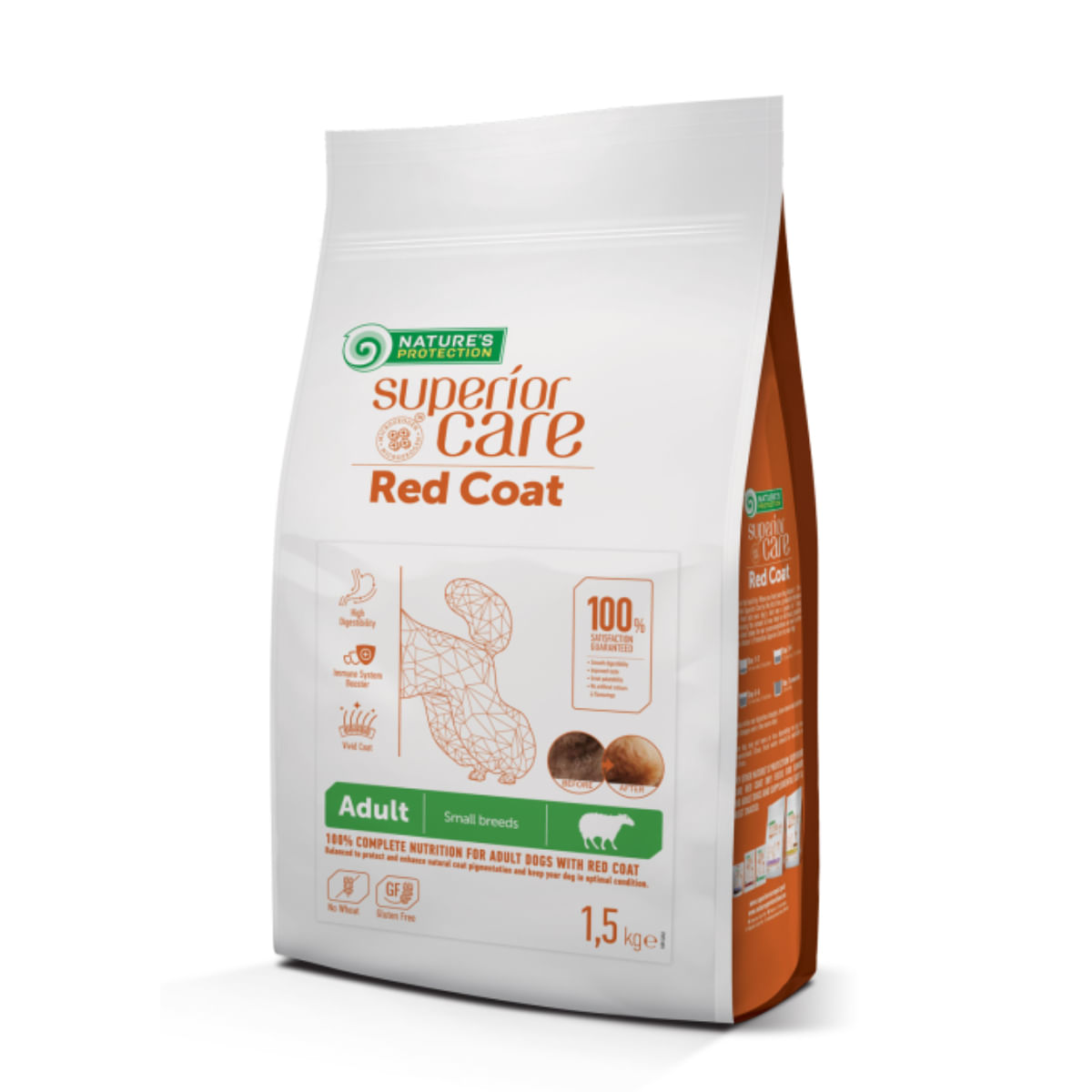 NATURES PROTECTION Superior Care Red Coat Small & Mini Breed, XS-S, Miel, hrană uscată fără cereale câini, 10kg - poza 2