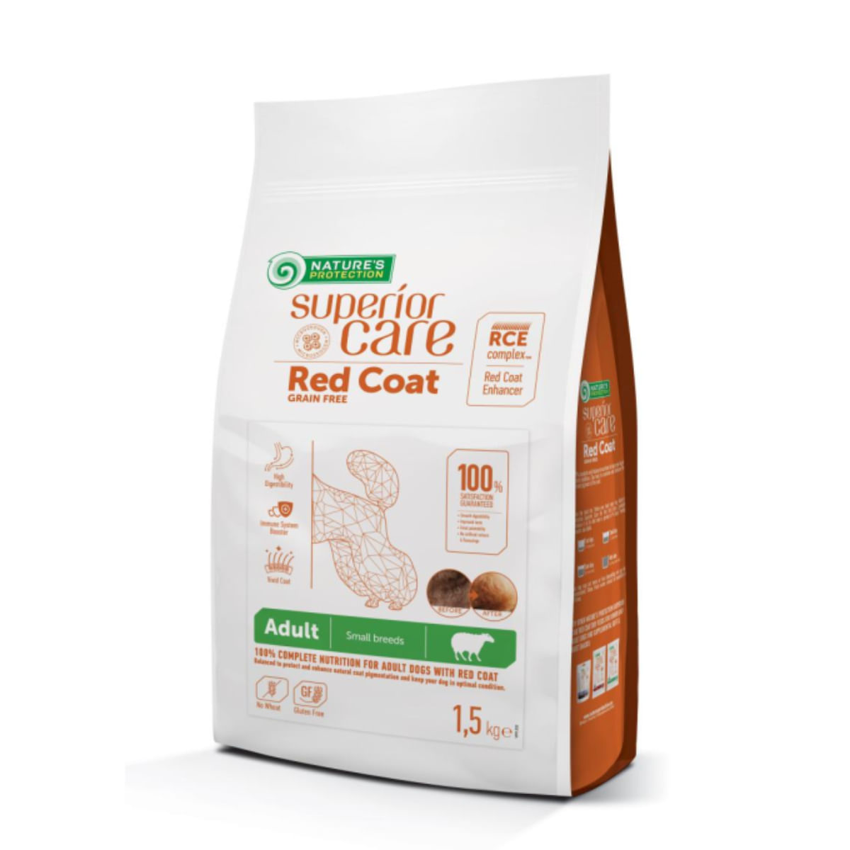 NATURES PROTECTION Superior Care Red Coat Small & Mini Breed, XS-S, Miel, hrană uscată fără cereale câini, 10kg - poza 3