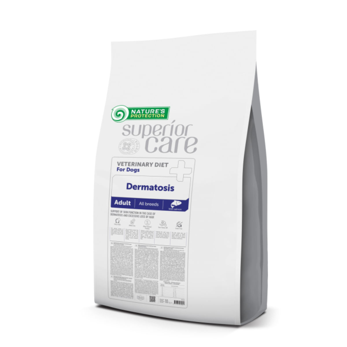 NATURES PROTECTION Superior Care Veterinary Diet Dermatosis, XS-XL, Somon, dietă veterinară, hrană uscată monoproteică câini, piele & blană, 1.5kg - poza 3