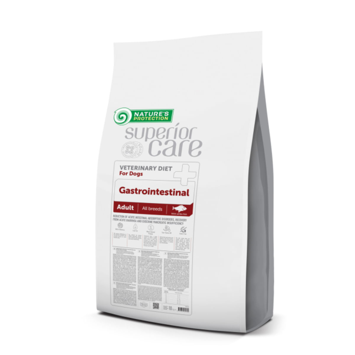 NATURES PROTECTION Superior Care Veterinary Diet Gastrointestinal White, XS-XL, Pește, dietă veterinară, hrană uscată câini, sistem digestiv, 1.5kg - poza 3