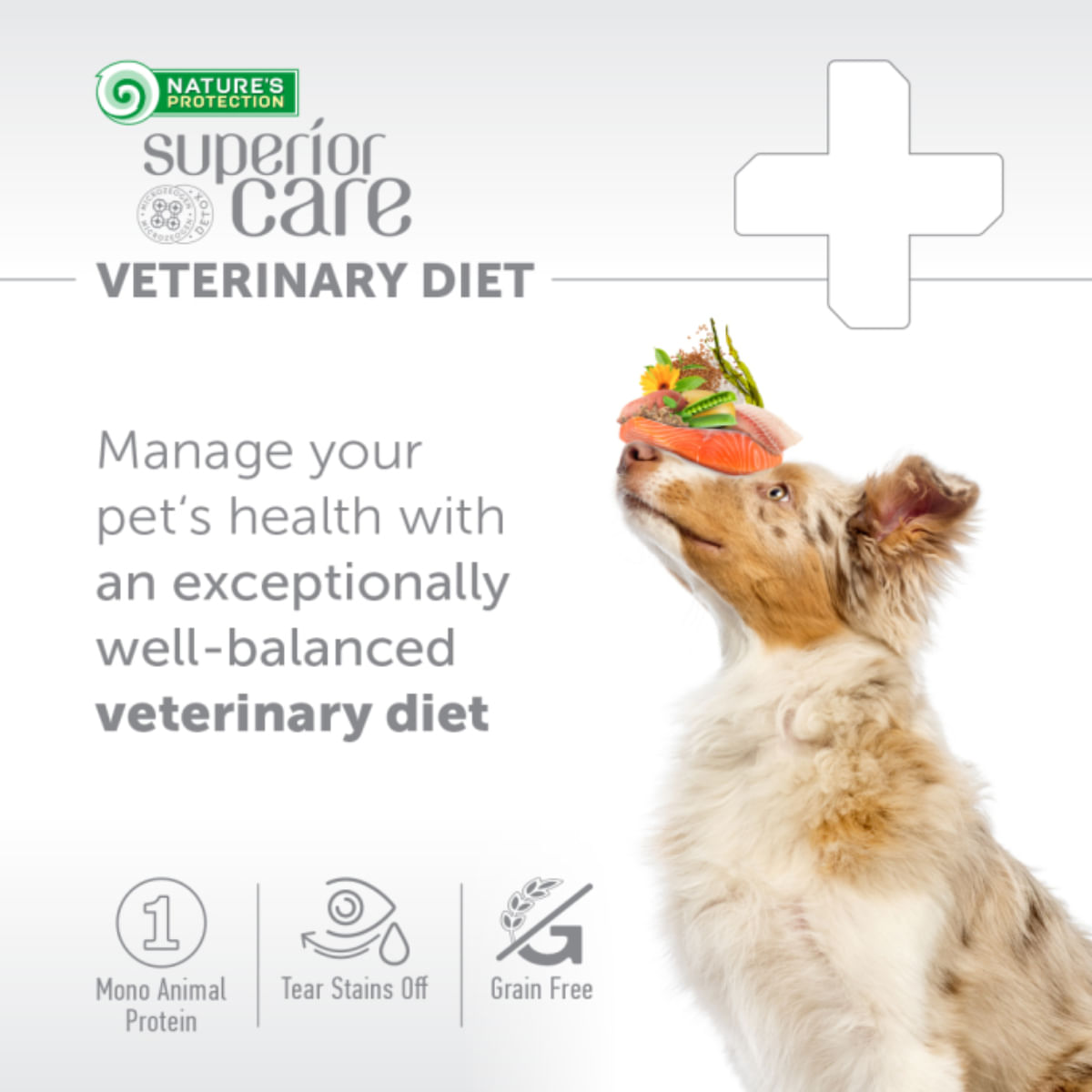 NATURES PROTECTION Superior Care Veterinary Diet Hypoallergenic, XS-XL, Insecte, dietă veterinară, hrană uscată monoproteică câini, alergii, 1.5kg - poza 5