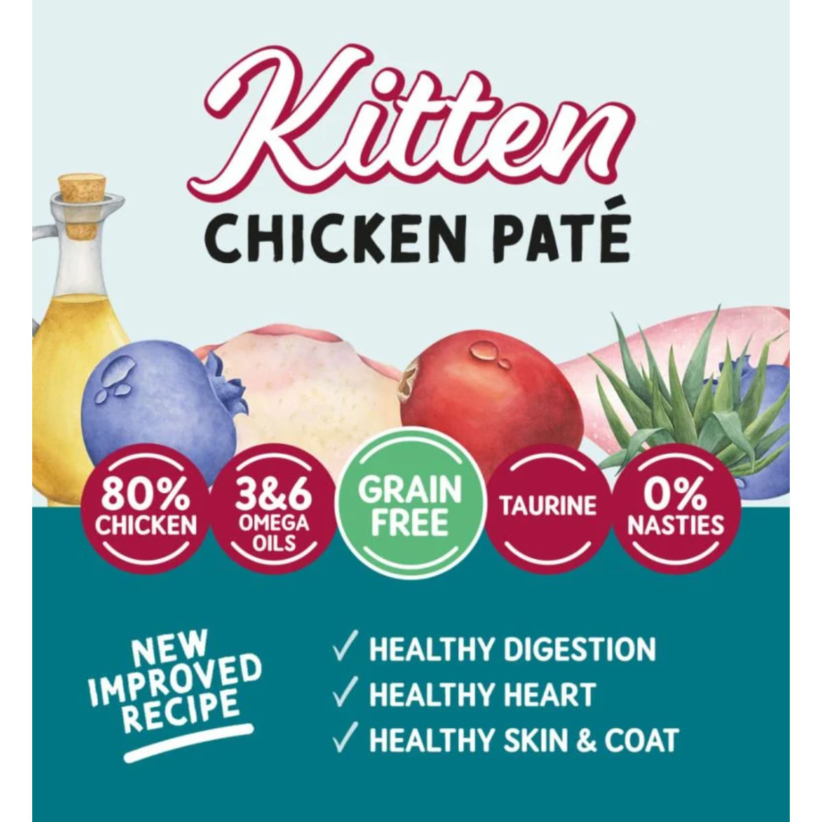 NATURO Kitten, Pui, plic hrană umedă fără cereale pisici junior, (pate), 85g - poza 5