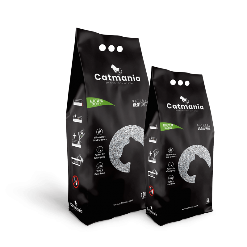 Nisip pentru Litiera Bentonita Catmania, Aloe Vera, 5 L / 4.25 kg