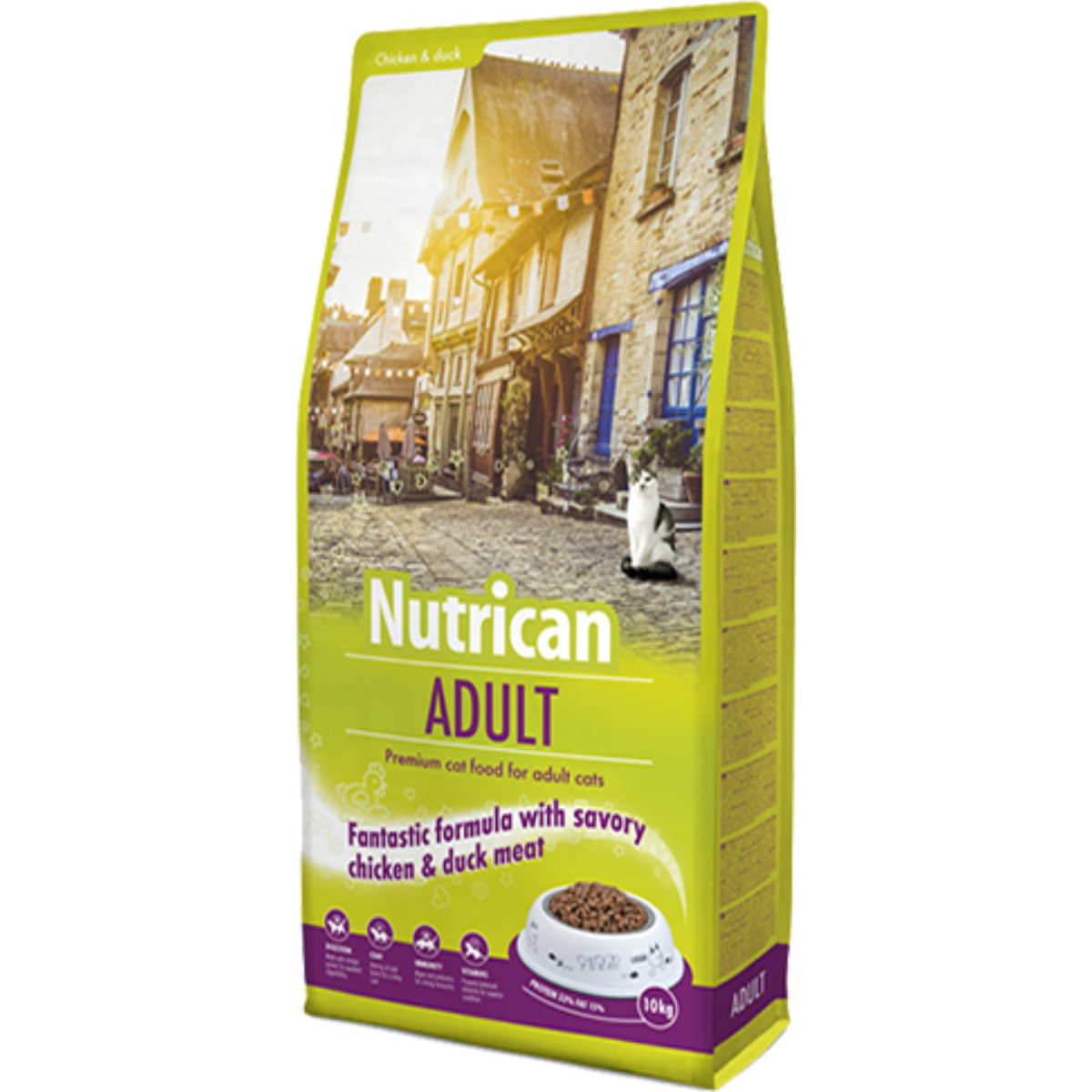 NUTRICAN Adult, Pui și Rață, hrană uscată pisici, 2kg - poza 1