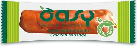 OASY Delicatese pentru câini Cârnat din Pui, 1 bucată 8g