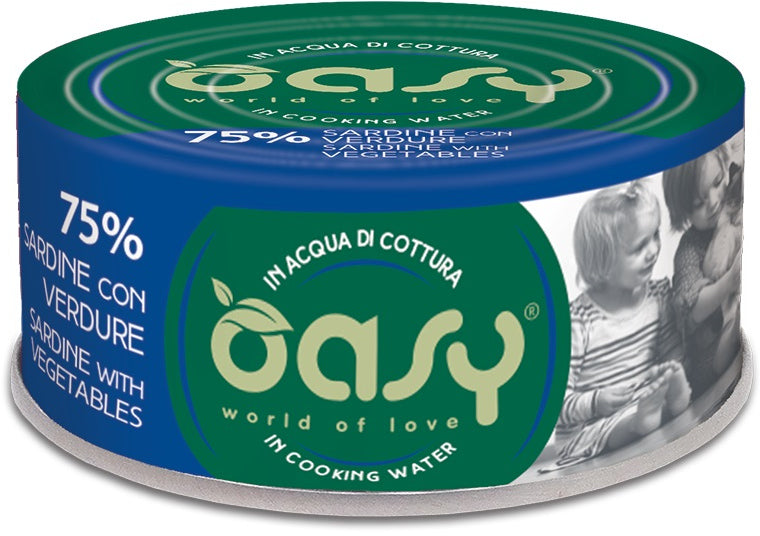 OASY More Love Conservă pentru pisici, cu Sardine şi legume 70g