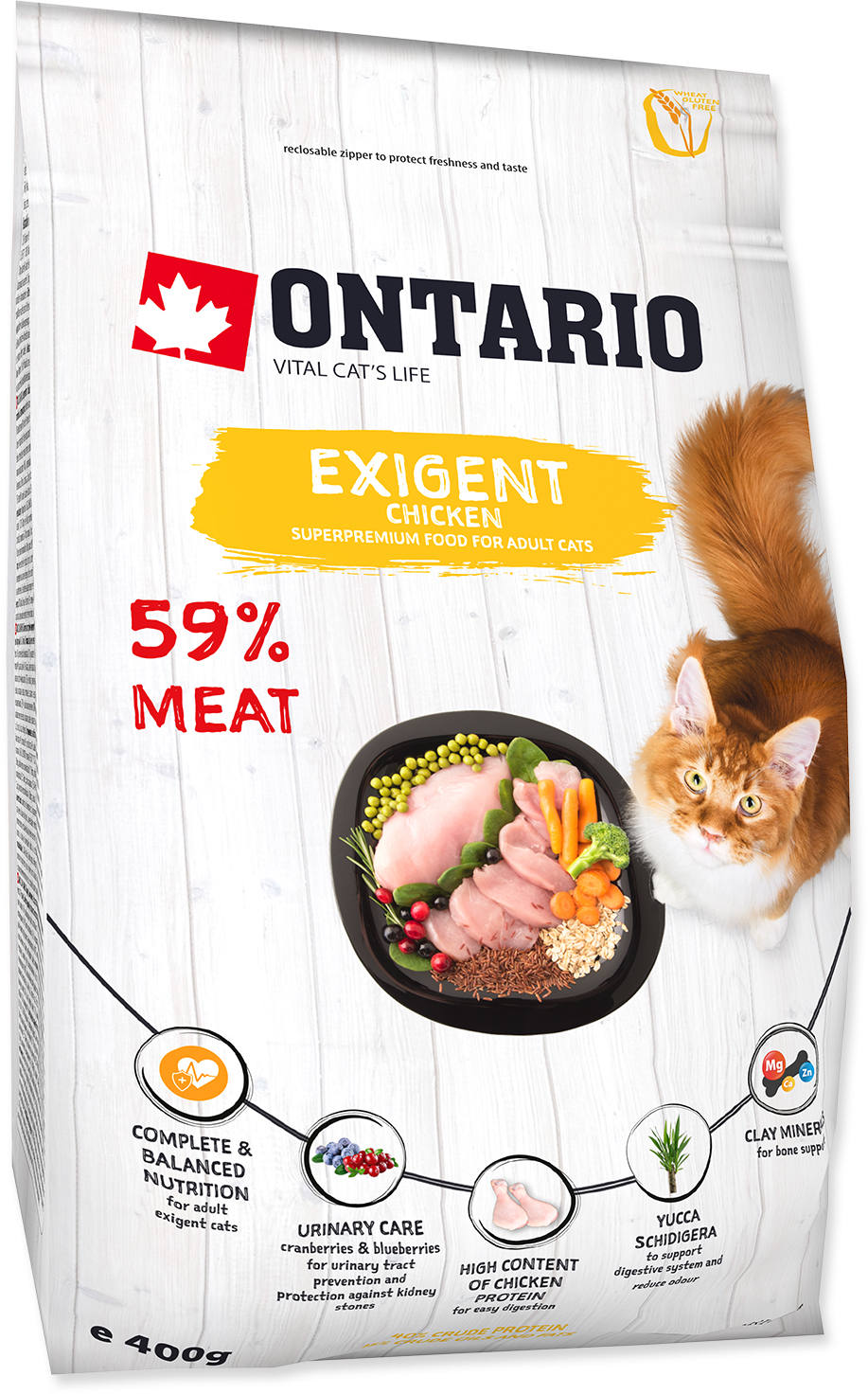 ONTARIO Hrană uscată pentru pisici adulte, Exigent
