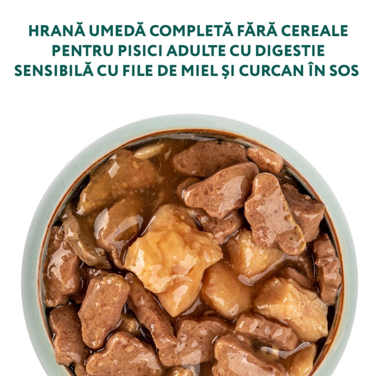 OPTIMEAL Sensitive, Miel și Curcan, hrană umedă pisici, sensibilități digestive, (în sos) OPTIMEAL Sensitive, Miel și Curcan, hrană umedă fără cereale pisici, sistem digestiv, (în sos), 85g - poza 4