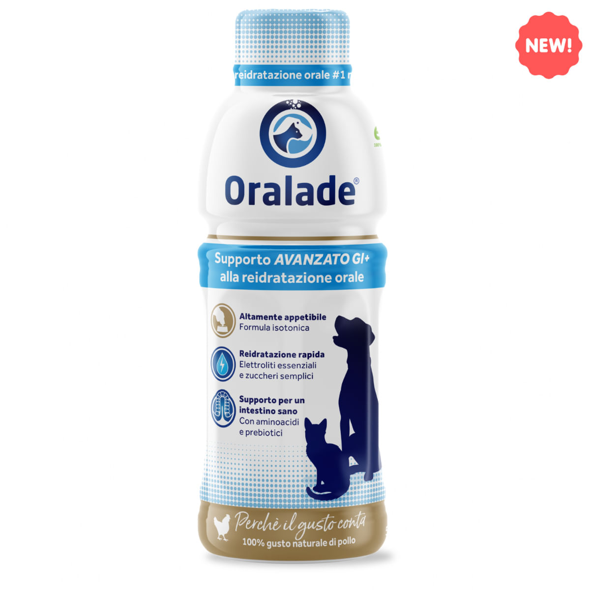 ORALADE Advance GI Oral Rehidratation Support, Pui, dietă veterinară, flacon hrană lichidă câini și pisici, sistem digestiv, 500ml - poza 1