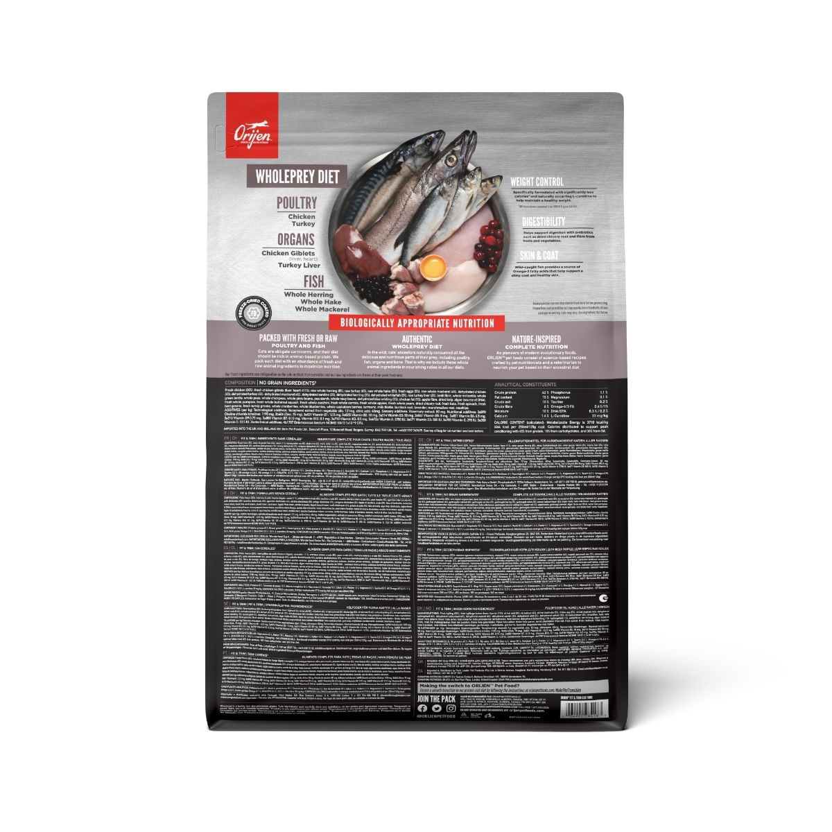 ORIJEN Fit & Trim, Pasăre și Pește, hrană uscată fără cereale pisici, obezitate, 5.4kg - poza 2