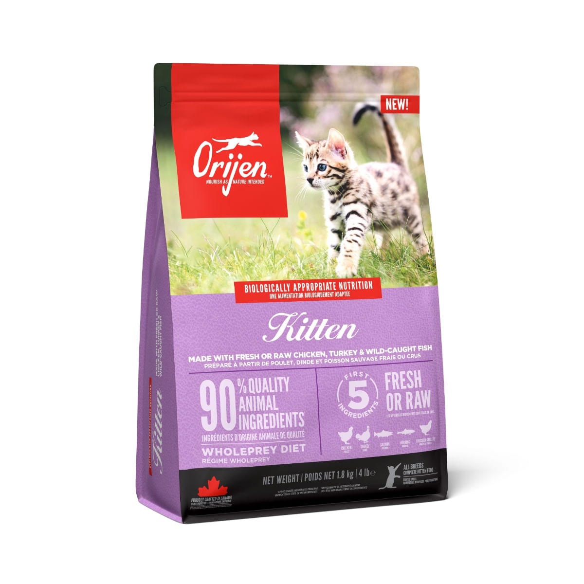 ORIJEN Kitten, hrană uscată fără cereale pisici, 1.8kg - poza 3