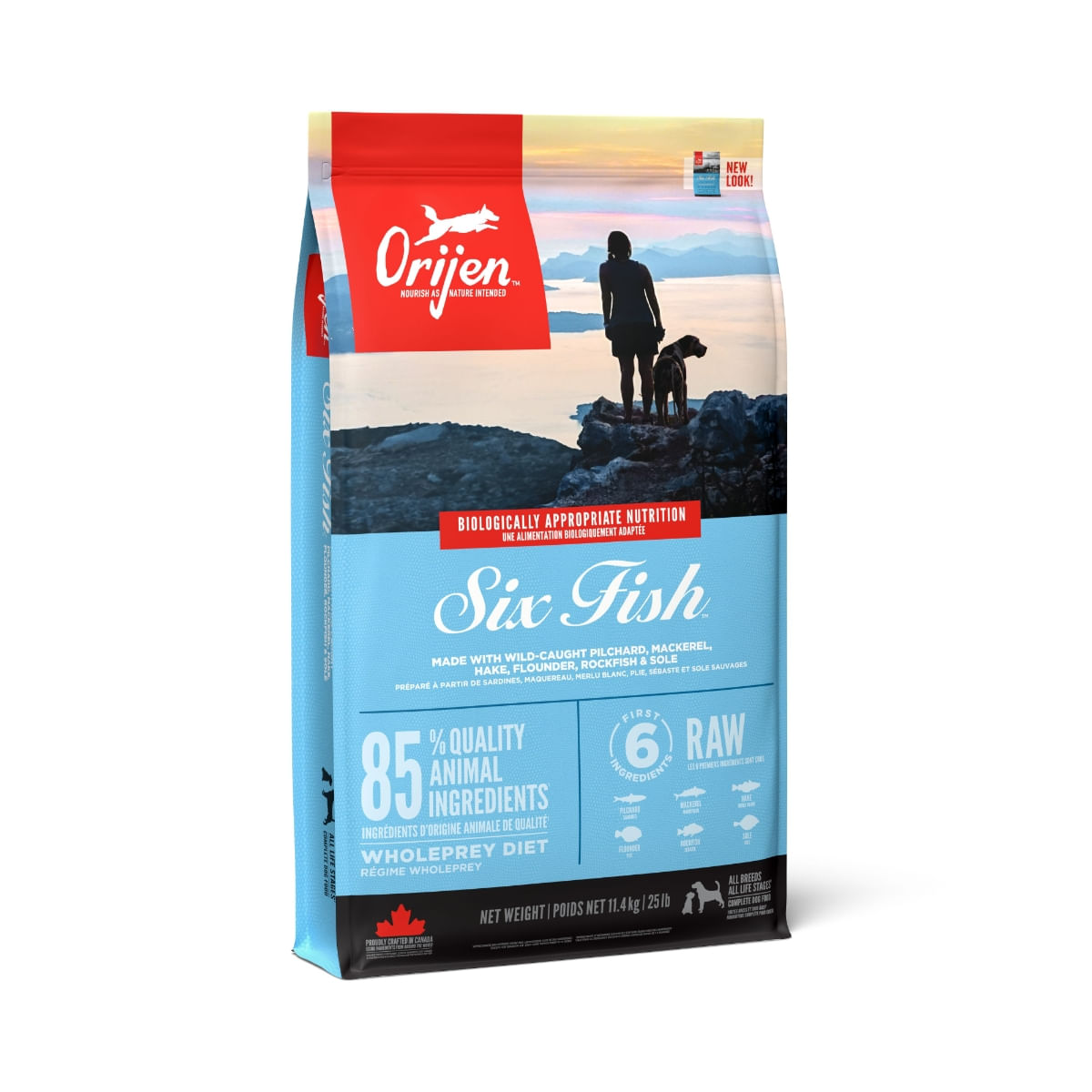 ORIJEN Six Fish, hrană uscată fără cereale câini, 11.4kg - poza 2