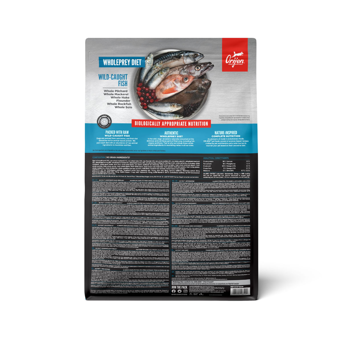 ORIJEN Six Fish, hrană uscată fără cereale câini, 2kg - poza 3
