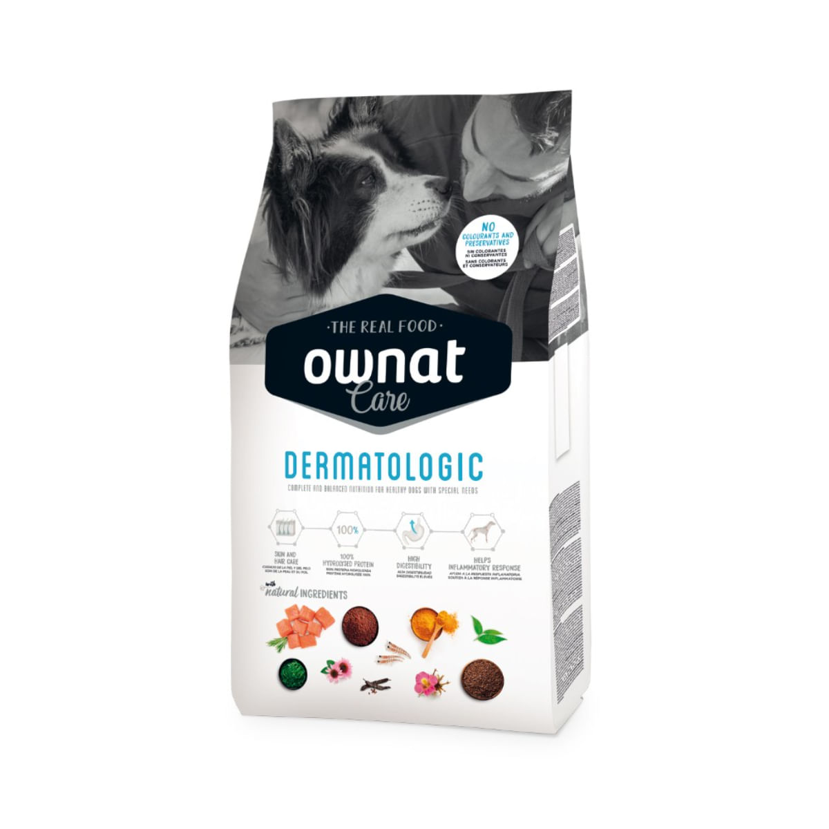 OWNAT Care Dermatologic, XS-XL, Somon, hrană uscată câini, piele & blană, 10kg - poza 1