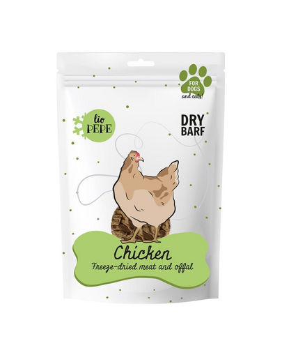 PAKA ZWIERZAKA PEPE Carne liofilizată inimi de pui 60 g