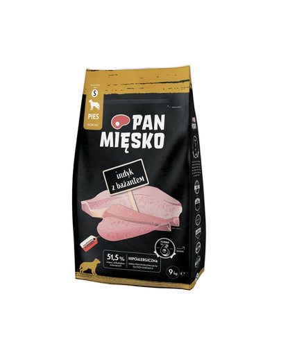 PAN MIĘSKO Hrană uscată pentru câini curcan cu fazan S 9 kg
