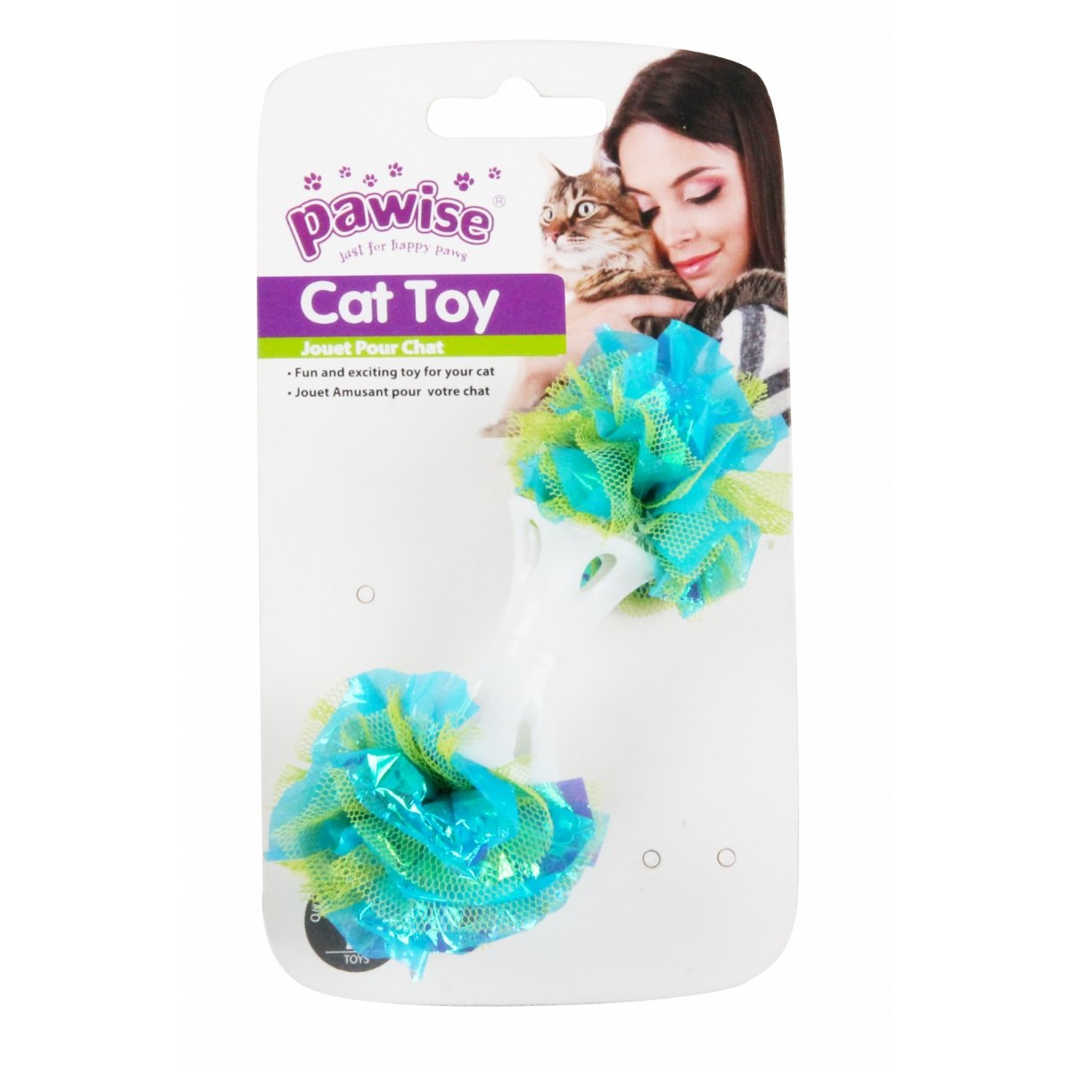 PAWISE Ganteră, jucărie minge pisici, plastic, activități fizice, diverse culori - poza 2